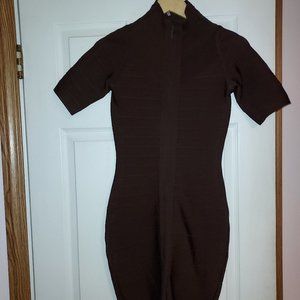 Herve Leger Zip Up Dress